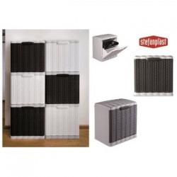 Scarpiera impilabile Elegance cm 40x30x40 tortora