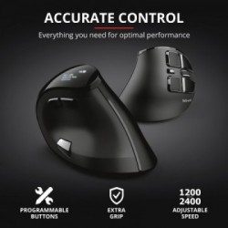 Trust Voxx mouse Wireless a RF + Bluetooth Ottico 2400 DPI Mano destra
