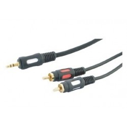 nuovaVideosuono 3.5mm-2xRCA 1.5m M-M cavo audio 1,5 m Nero