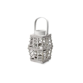 LANTERNA LEGNO QDRA C/CORDA...