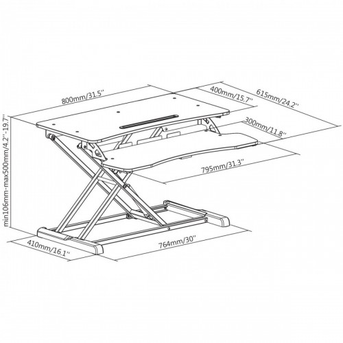 V7 Workstation desktop Essential in piedi/seduti