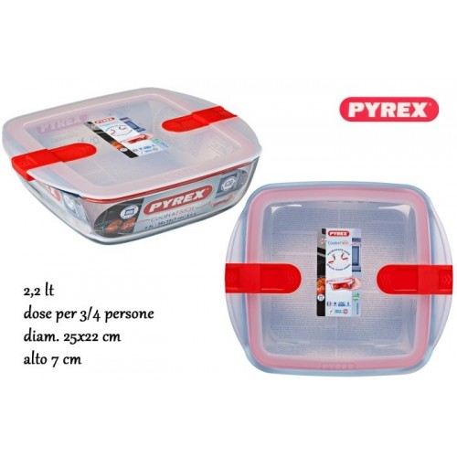 PYREX TEGAME QUADRO C/COP.25X22- 212PH