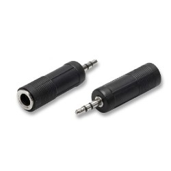 nuovaVideosuono 5/02 cavo di interfaccia e adattatore Jack 3.5mm Jack 6.35mm Nero, Cromo