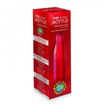 STEEL BOTTLE CHROME RED GOLD