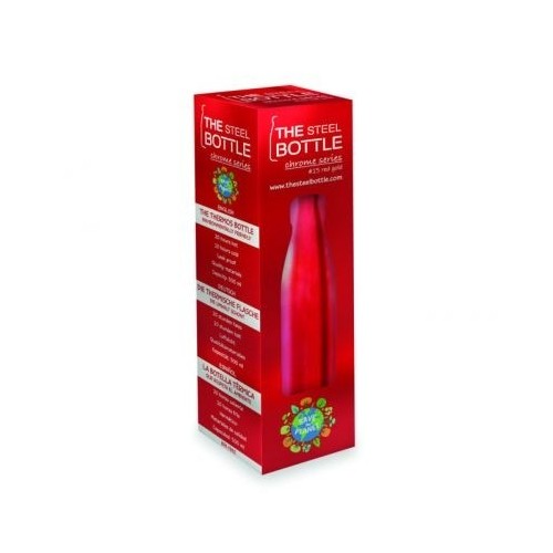 STEEL BOTTLE CHROME RED GOLD