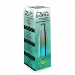 STEEL BOTTLE CHROME BLUE SILVER