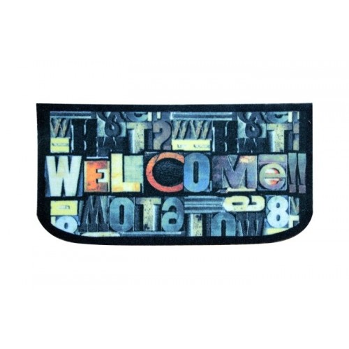 TAPPETO ZERBINO VERTIGO COLOR 75X45 MEZZALUNA