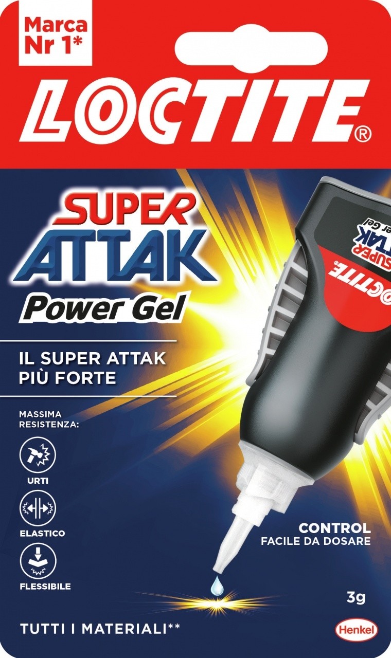 Loctite Super Attak Control Power Flex Liquido Adesivo per contatto 3 g