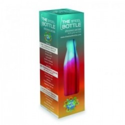 STEEL BOTTLE CHROME RED GOLD