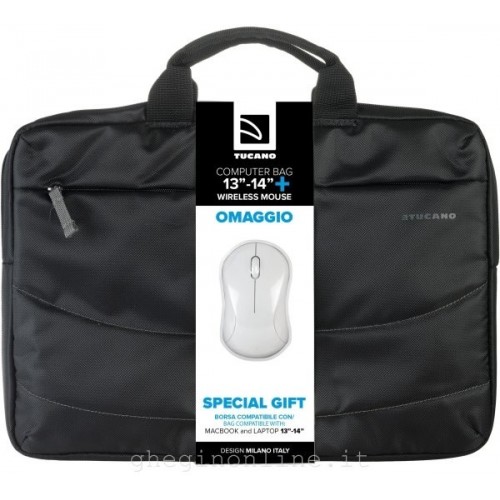 BORSA NOTEBOOK IDEA 13,3/14" NERO + MOUSE WIRELES