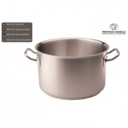 Pentole Agnelli 'Acciaio Inox', Casseruola alta con 2 maniglie Ø 16 cm	