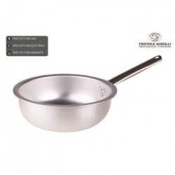Pentole Agnelli 'Alluminio 5 mm professionale', Padella mantecare Ø 28 cm	