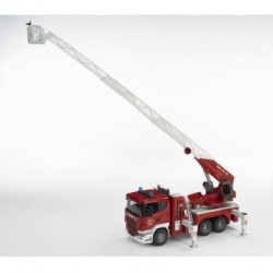 Bruder 03590 - Scania Camion Autoscala, con Pompa Acqua, Luci e Suoni