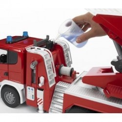 Bruder 03590 - Scania Camion Autoscala, con Pompa Acqua, Luci e Suoni
