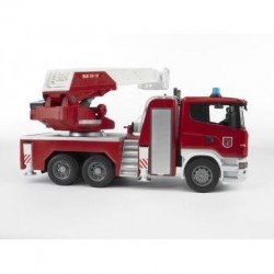 Bruder 03590 - Scania Camion Autoscala, con Pompa Acqua, Luci e Suoni