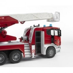 Bruder 03590 - Scania Camion Autoscala, con Pompa Acqua, Luci e Suoni