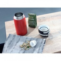 LEIFHEIT 03245 tazza da viaggio Nero, Rosso Acciaio inossidabile 350 ml