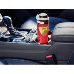 LEIFHEIT 03256 borraccia 600 ml Uso quotidiano, Fitness, Sport Nero, Rosso, Trasparente Vetro, Polipropilene (PP), Silicone