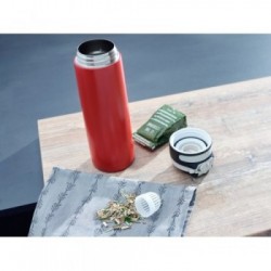 LEIFHEIT 03273 tazza da viaggio Nero, Rosso Acciaio inossidabile 600 ml