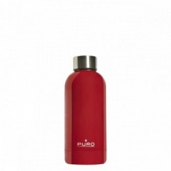 PURO Hot&Cold Glossy 350 ml Uso quotidiano Rosso Acciaio inossidabile