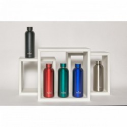 PURO Hot&Cold Glossy 500 ml Bicicletta, Uso quotidiano, Fitness, Sport Metallico, Rosso Acciaio inossidabile