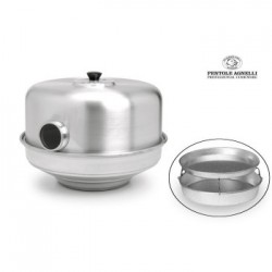 Pentole Agnelli 'Family Cooking Alluminio', Fornetto con occhio con spargifiamma alluminio fuso e tortiere 10/10, Ø 30 cm