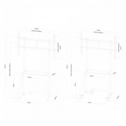 Newstar Mobiletto portatile per TV