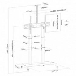 Newstar Mobiletto portatile per TV