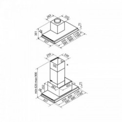 Foster 2513 021 - Cappa Aspirante ad Incasso, Flat, Acciaio satinato, 120 cm, A 