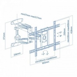 nuovaVideosuono LCD124 Supporto TV a parete 177,8 cm (70") Nero