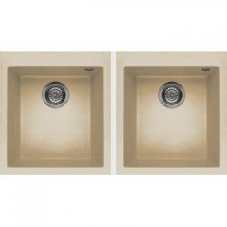 Elleci LKQ20095 - Lavello quadra 200, 2V, CHAMPAGNE, 95