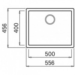 Elleci LKZ10595 - Lavello zen 105, 55,6X45,6, 1V, champagne