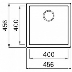 Elleci LKZ10296 - Lavello zen 102, 45,6X45,6, 1V, white