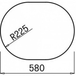 Elleci LGYR6048 - Lavello easy ROUND, 600, 60X47, 1vg grigio cemento