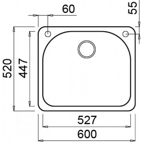 Elleci LGF18068BTP - Lavello fox 180, 60X52,...