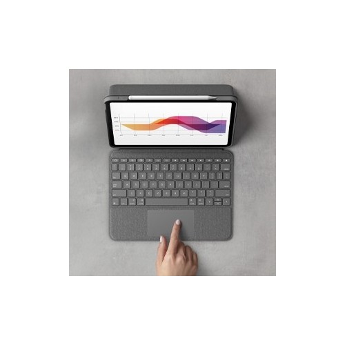 Logitech Folio Touch QWERTY Italiano Grigio...