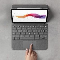 Logitech Folio Touch QWERTY Italiano Grigio Smart Connector