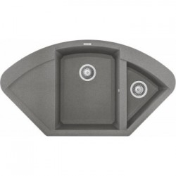 Elleci LGYCOR48 - Lavello easy CORNER, 105,7X57,5, 1+½VG, grigio cemento