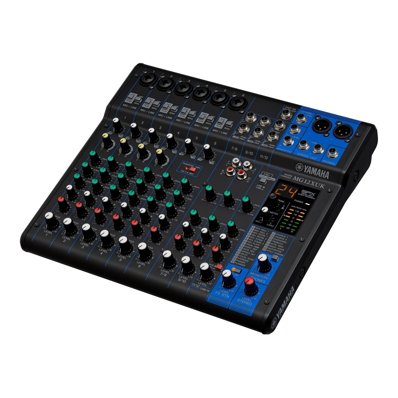 Yamaha MG12XUK mixer audio 12 canali 20 - 48000 Hz Nero
