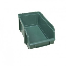 Contenitore aperto con porta ettichetta 308 x 610 x 250 mm Plastica Verde alta resistenza agli urti Union Box