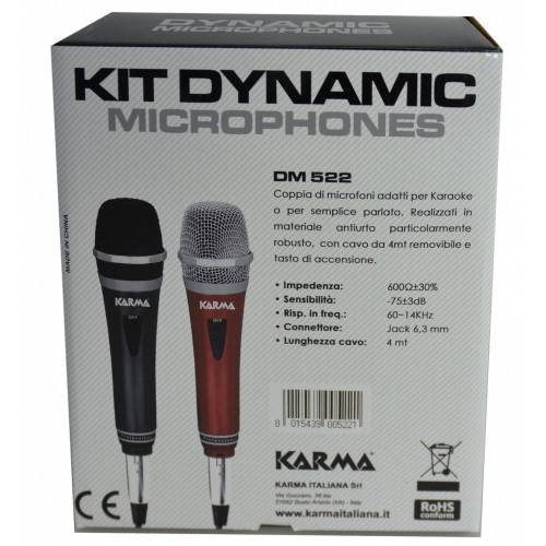 Karma Italiana DM 522 microfono Nero, Rosso