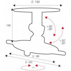 ITB AMOM06080 supporto per proiettore Soffitto Nero