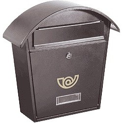 Alubox CHALET cassetta per la posta Bronzo, Acciaio inossidabile Cassetta postale a parete Ferro, Acciaio inossidabile