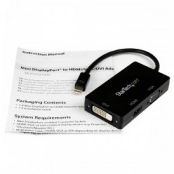 StarTech.com Adattatore Mini DisplayPort da viaggio VGA/DVI/HDMI - Convertitore mDP 3 in 1