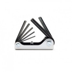 Serie di chiavi maschio esagonale piegate brunite, con supporto in metallo Acciaio brunito - ISO 2936 - 96N/G 7 