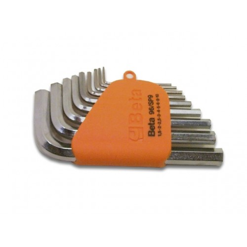 Serie 9 chiavi esagonali brugola piegate...