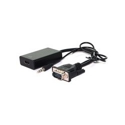 Value 12.99.3117 cavo di interfaccia e adattatore VGA/3.5mm HDMI Nero