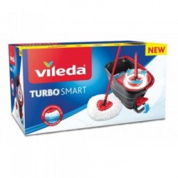Vileda Turbo Smart, Sistema di Pulizia con Centrifuga da Pedale, 5 Lt., Manico 3 Pezzi