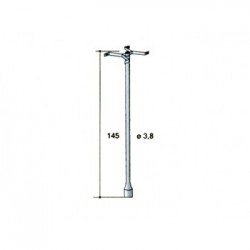Palo in metallo cm 145 per fissaggio cassette postali tipo americano