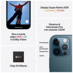 Apple iPhone 12 Pro 256GB Grafite *ESTENSIONE GARANZIA3 3 ANNI IN PIU' in omaggio*